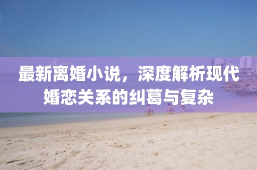 最新離婚小說，深度解析現(xiàn)代婚戀關系的糾葛與復雜