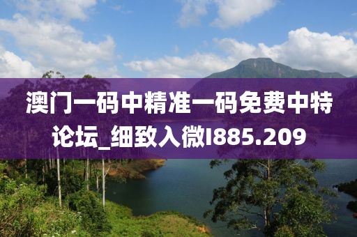 澳門一碼中精準(zhǔn)一碼免費(fèi)中特論壇_細(xì)致入微I885.209