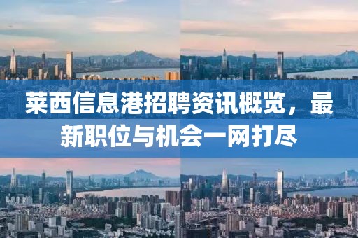 萊西信息港招聘資訊概覽，最新職位與機會一網(wǎng)打盡