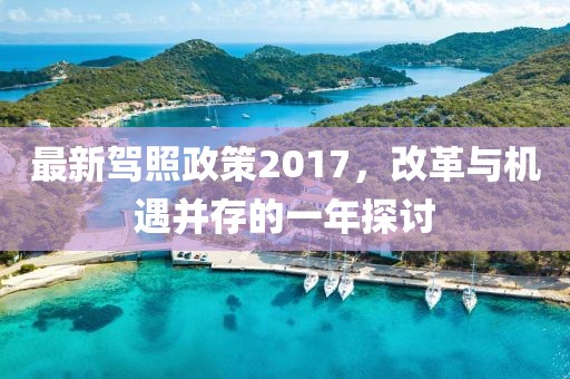 最新駕照政策2017，改革與機遇并存的一年探討
