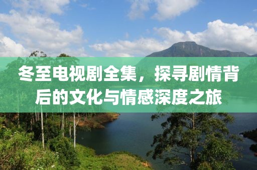 冬至電視劇全集，探尋劇情背后的文化與情感深度之旅