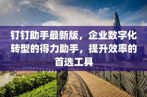 釘釘助手最新版，企業(yè)數(shù)字化轉(zhuǎn)型的得力助手，提升效率的首選工具