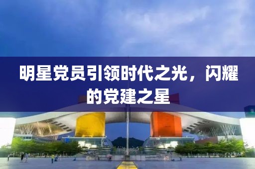 明星黨員引領(lǐng)時代之光，閃耀的黨建之星