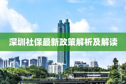 深圳社保最新政策解析及解讀