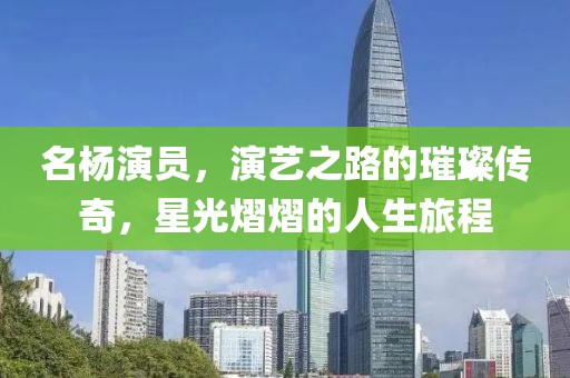 名楊演員，演藝之路的璀璨傳奇，星光熠熠的人生旅程