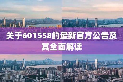 關(guān)于601558的最新官方公告及其全面解讀