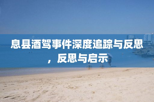 息縣酒駕事件深度追蹤與反思，反思與啟示