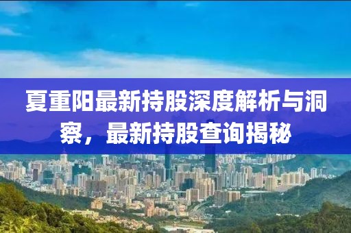 夏重陽最新持股深度解析與洞察，最新持股查詢揭秘