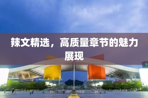 辣文精選，高質(zhì)量章節(jié)的魅力展現(xiàn)