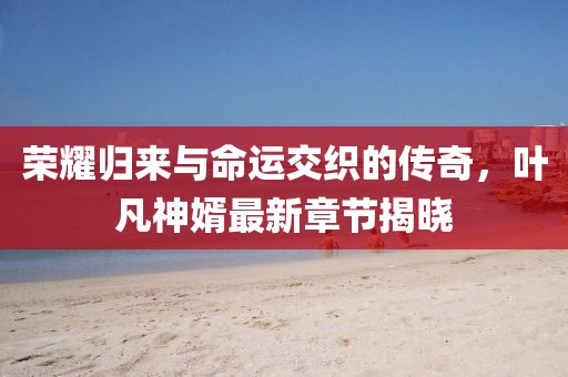 榮耀歸來與命運(yùn)交織的傳奇，葉凡神婿最新章節(jié)揭曉