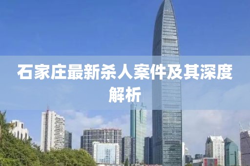 石家莊最新殺人案件及其深度解析