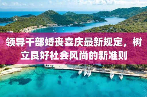 領(lǐng)導(dǎo)干部婚喪喜慶最新規(guī)定，樹立良好社會風(fēng)尚的新準則