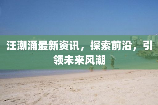 汪潮涌最新資訊，探索前沿，引領未來風潮